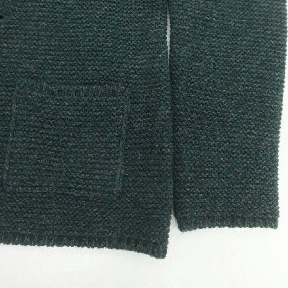 【中古】アルテア Altea ウールアクリル ニットジャケット ダークグリーンxグレー【 XS 】【 状態ランクA 】【 メンズ 】