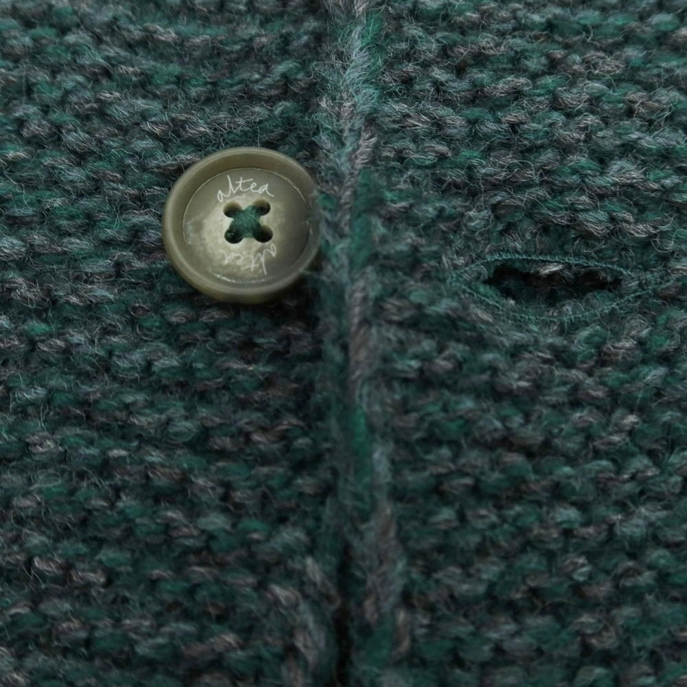 【中古】アルテア Altea ウールアクリル ニットジャケット ダークグリーンxグレー【 XS 】【 状態ランクA 】【 メンズ 】