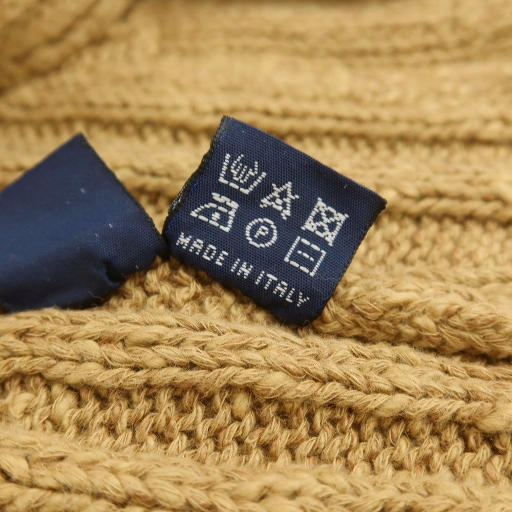【中古】ドルモア DRUMOHR コットンリネン ショールカラー カーディガン ブラウンベージュ【 44 】【 状態ランクA 】【 メンズ 】