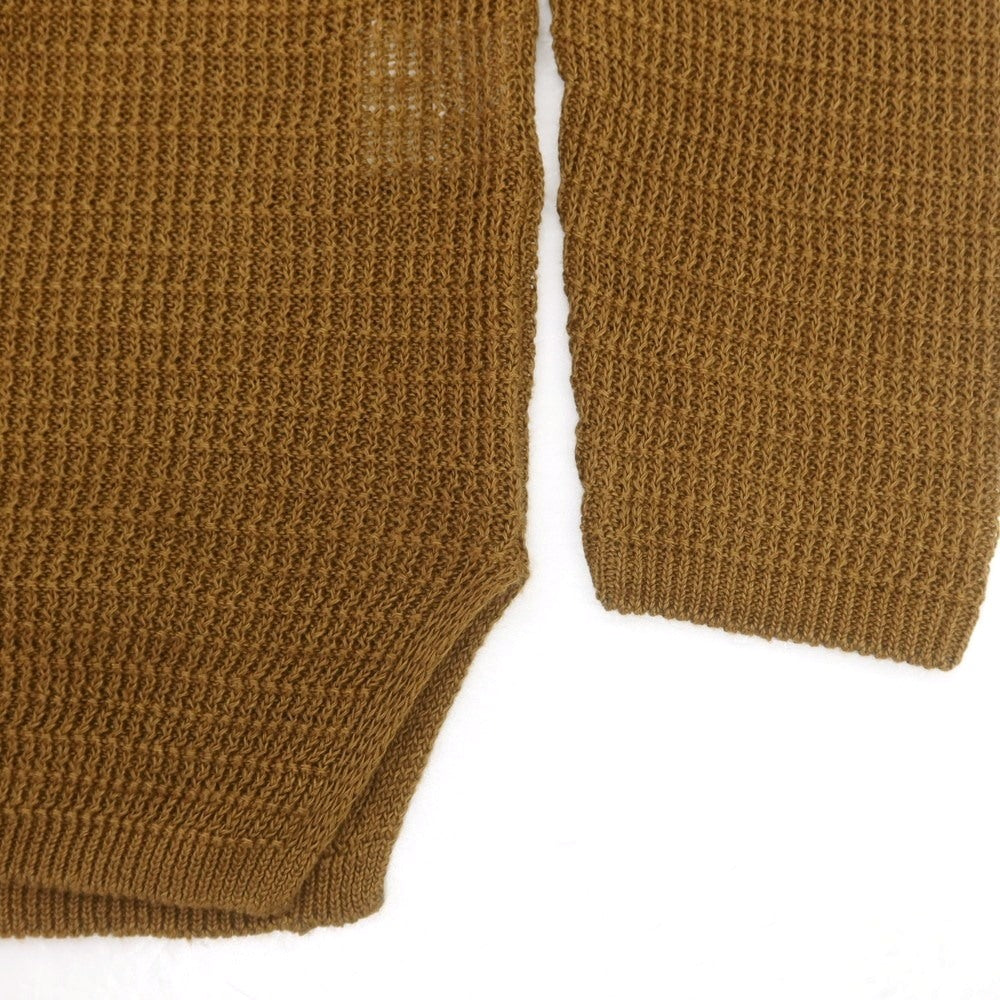 【中古】サンモリッツ S.MORITZ リネン 襟付き カーディガン ブラウン【 44/XXS 】【 状態ランクA 】【 メンズ 】