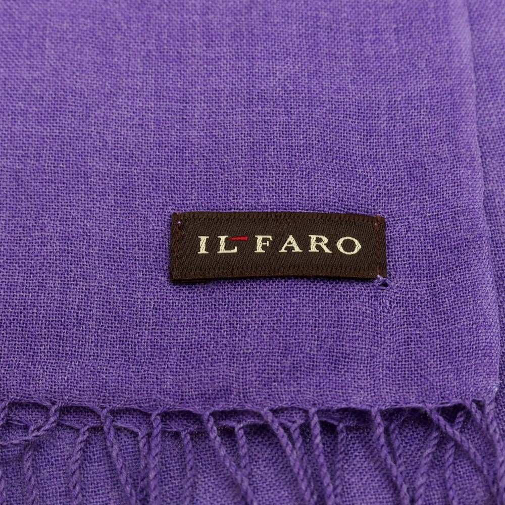 【中古】イルファーロバイルチアーノバルベラ ILFARO by LUCIANO BARBERA シルク系 グラデーション ストール パープルxホワイト【 状態ランクC 】【 メンズ 】