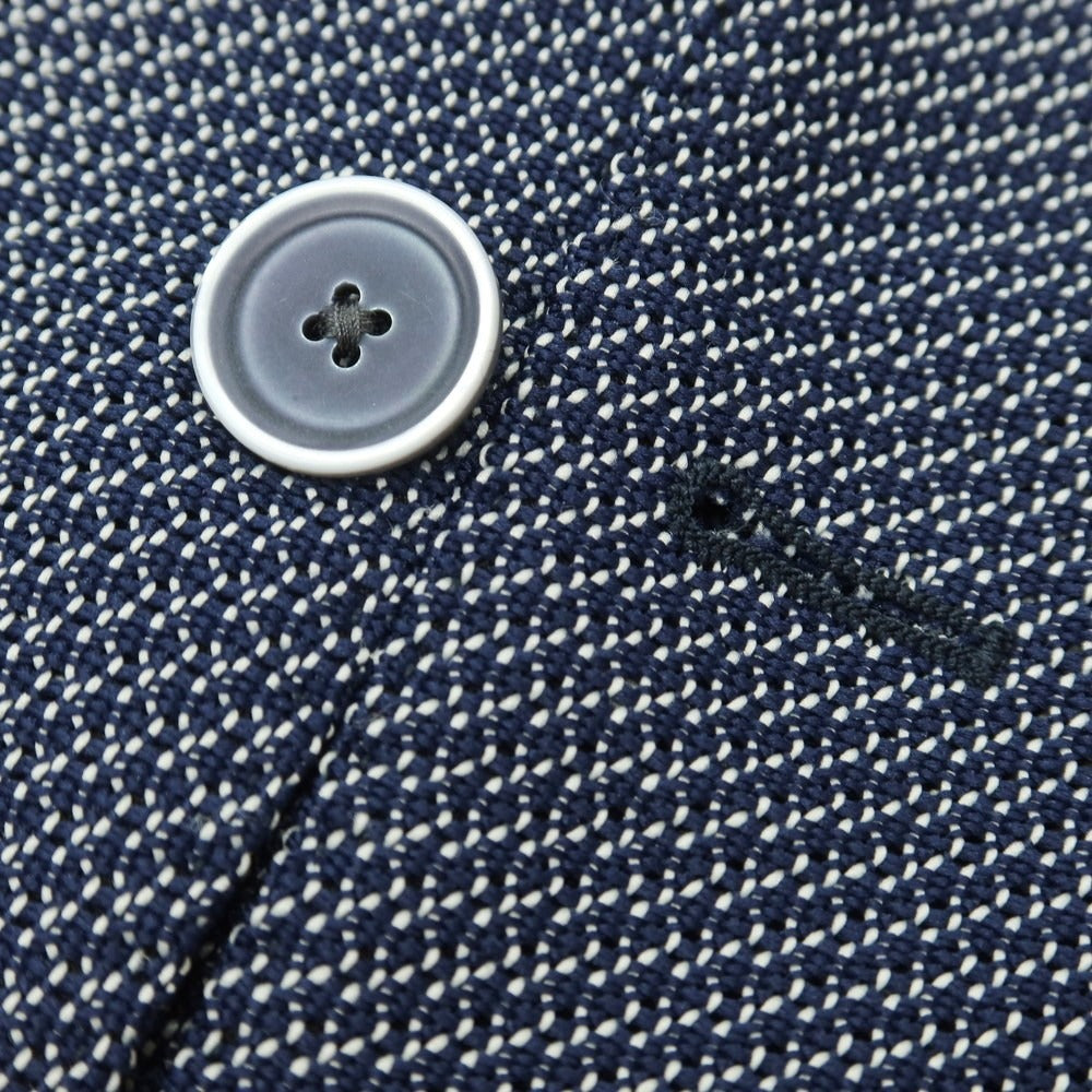 【中古】ラルディーニ LARDINI ポリエステル 3B テーラードジャケット ネイビーxホワイト【 44 】【 状態ランクA 】【 メンズ 】