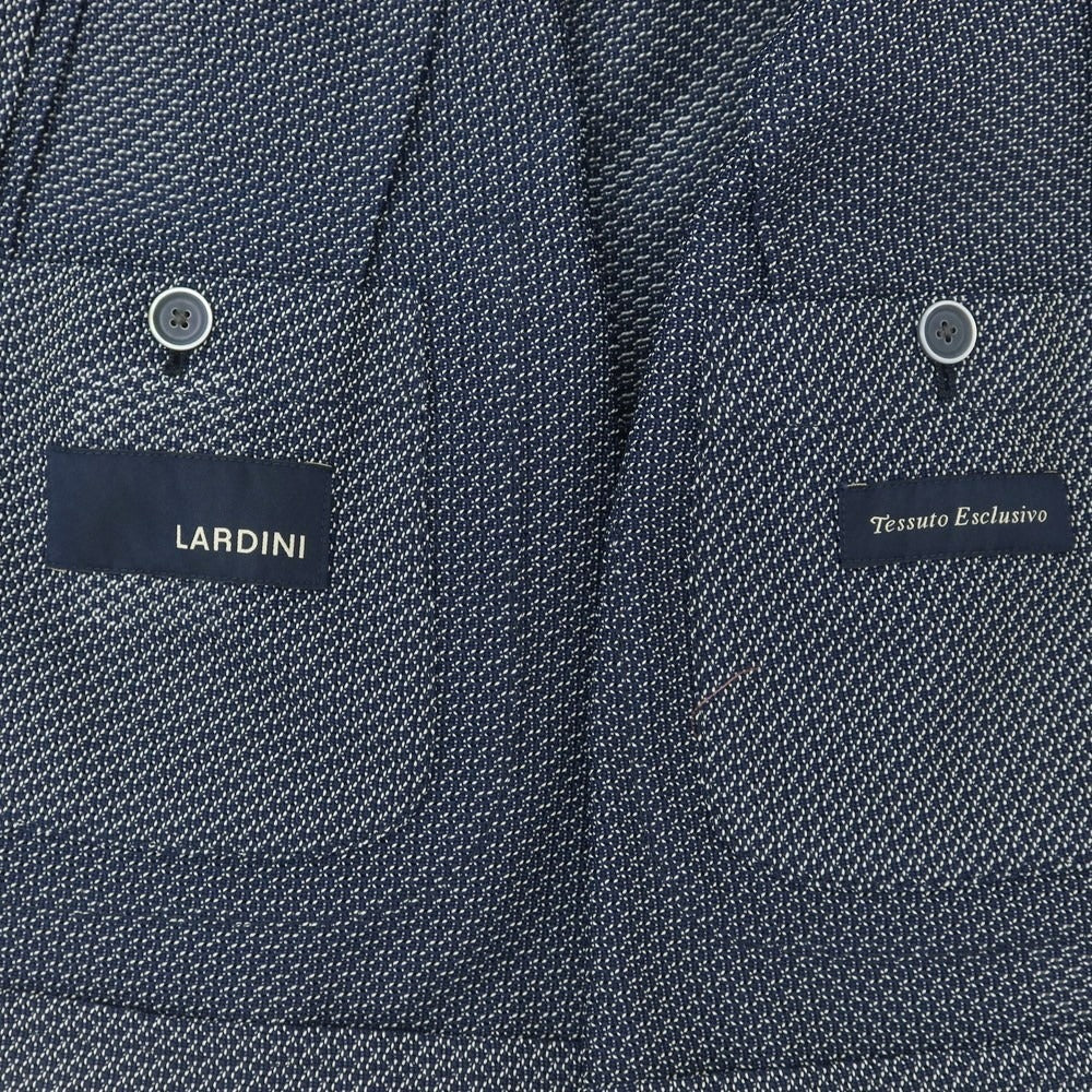 【中古】ラルディーニ LARDINI ポリエステル 3B テーラードジャケット ネイビーxホワイト【 44 】【 状態ランクA 】【 メンズ 】