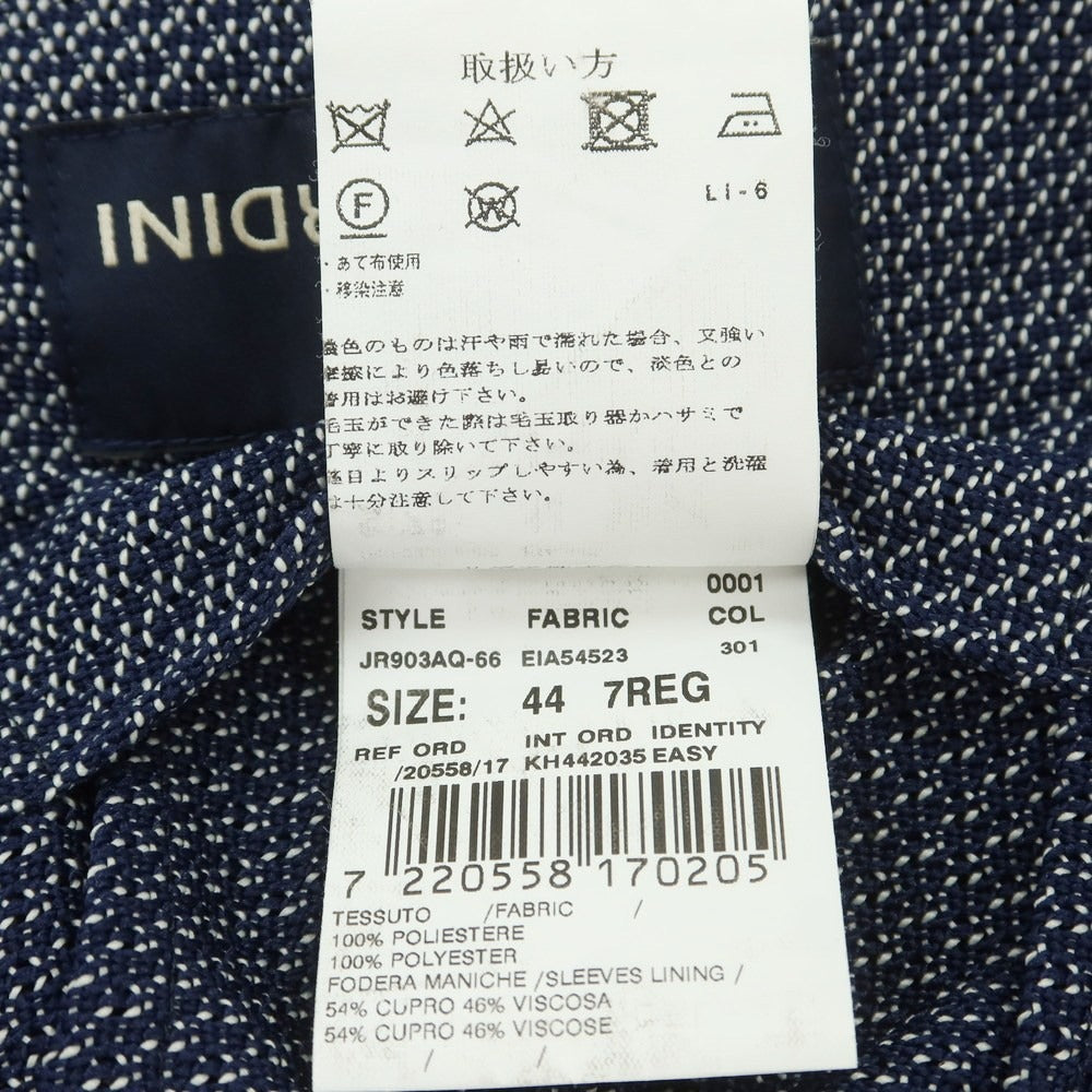 【中古】ラルディーニ LARDINI ポリエステル 3B テーラードジャケット ネイビーxホワイト【 44 】【 状態ランクA 】【 メンズ 】