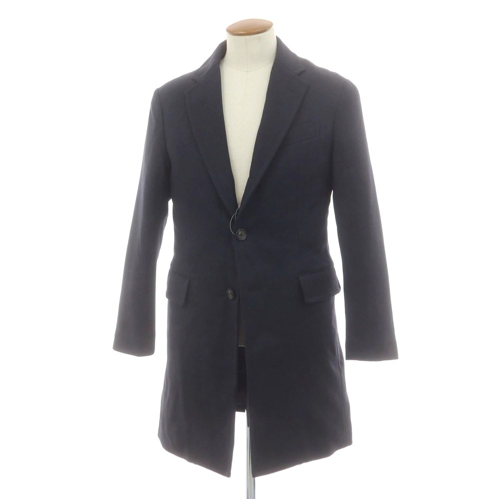 【中古】エアディム EADEM ポリエステル 中綿 チェスターフィールドコート ネイビー【 46 】【 状態ランクB 】【 メンズ 】