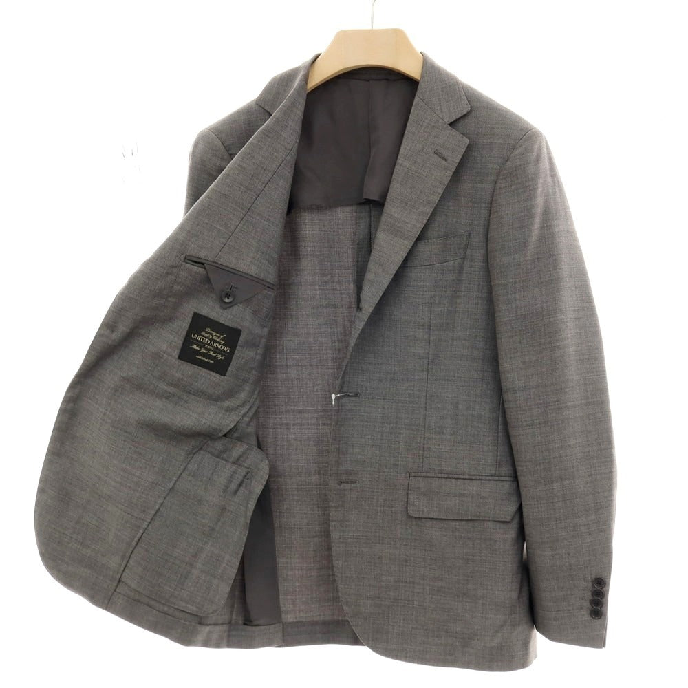 【中古】ユナイテッドアローズ UNITED ARROWS ウール 3つボタンスーツ グレー【サイズ46】【 状態ランクC 】【 メンズ 】