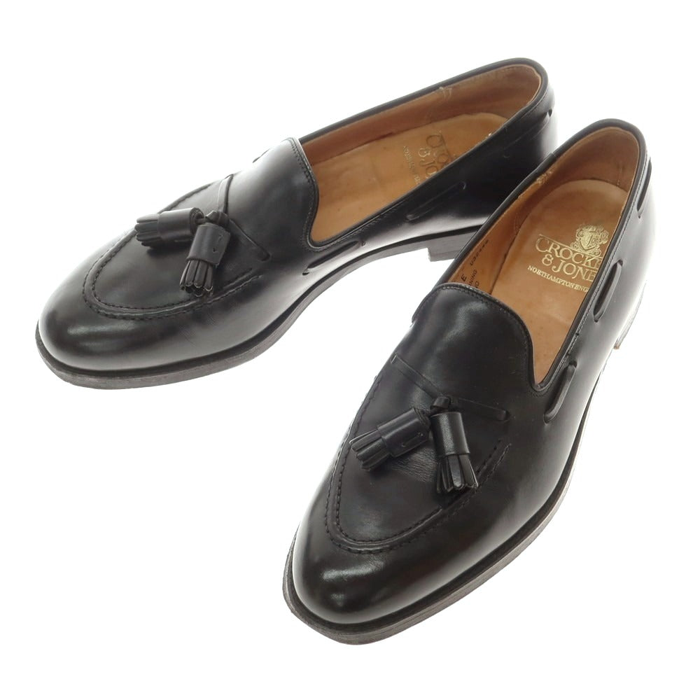 【中古】クロケットアンドジョーンズ CROCKETT&JONES CAVENDISH2 タッセルローファー ブラック【 6 1/2E 】【 状態ランクB 】【 メンズ 】
