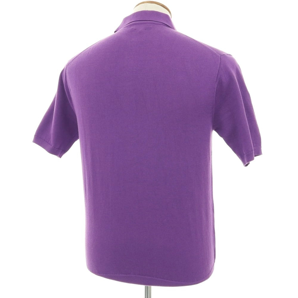【中古】ジム gim ハイゲージ コットン 半袖 ポロニット パープル【 M 】【 状態ランクB 】【 メンズ 】