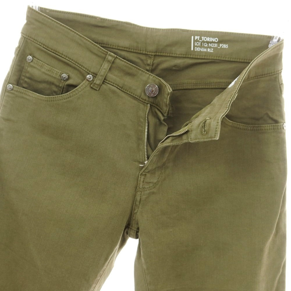 【中古】ピーティートリノ デニム PT TORINO DENIM SWING ストレッチ リヨセルコットンポリエステル デニムパンツ オリーブ【 31 】【 状態ランクB 】【 メンズ 】