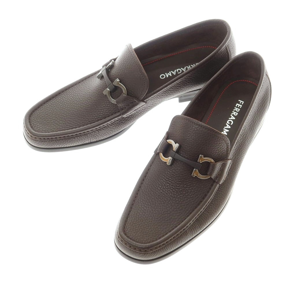 【中古】サルヴァトーレフェラガモ Salvatore Ferragamo ビットローファー ダークブラウン【 7 1/2 】【 状態ランクA 】【 メンズ 】