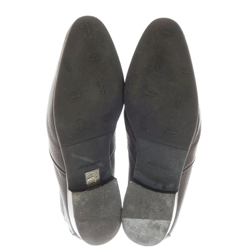 【中古】ジョンロブ John Lobb シュリンクレザー ローファー ブラック【 8 】【 状態ランクB 】【 メンズ 】