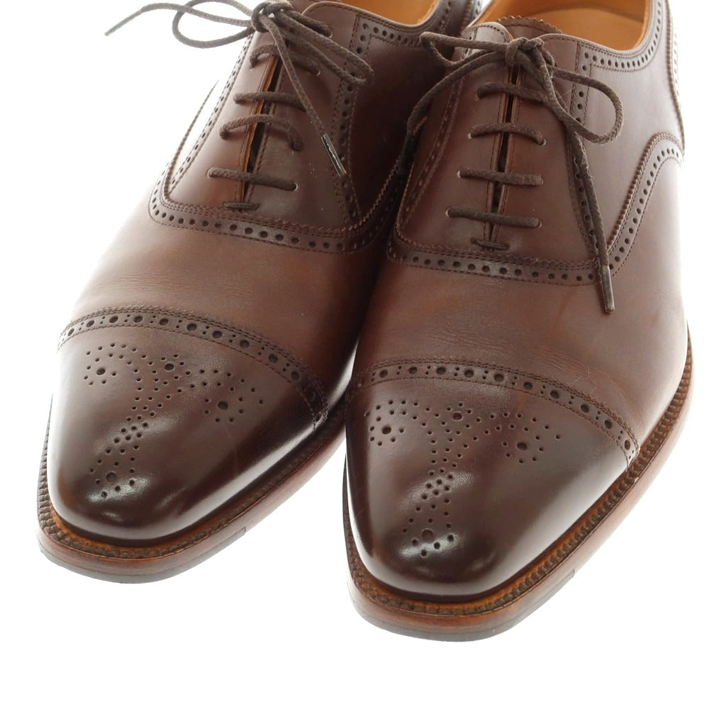 【中古】スコッチグレイン SCOTCH GRAIN セミブローグ ドレスシューズ ブラウン【 25 】【 状態ランクB 】【 メンズ 】