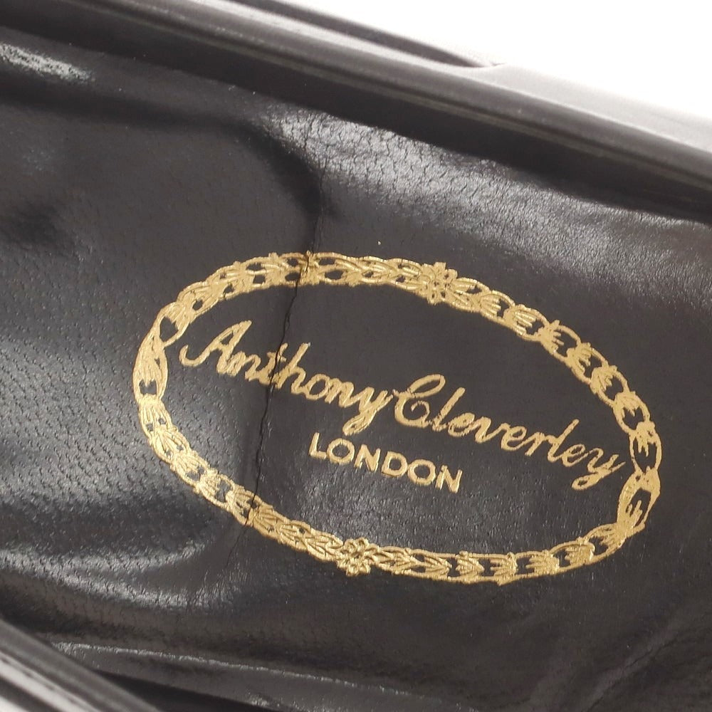 【中古】アンソニー クレバリー ANTHONY CLEVERLEY リボンローファー ブラック【 7 1/2E 】【 状態ランクB 】【 メンズ 】