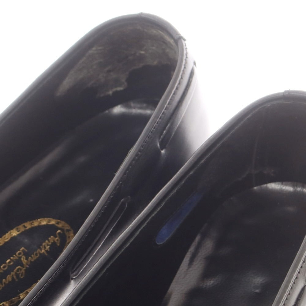 【中古】アンソニー クレバリー ANTHONY CLEVERLEY リボンローファー ブラック【 7 1/2E 】【 状態ランクB 】【 メンズ 】