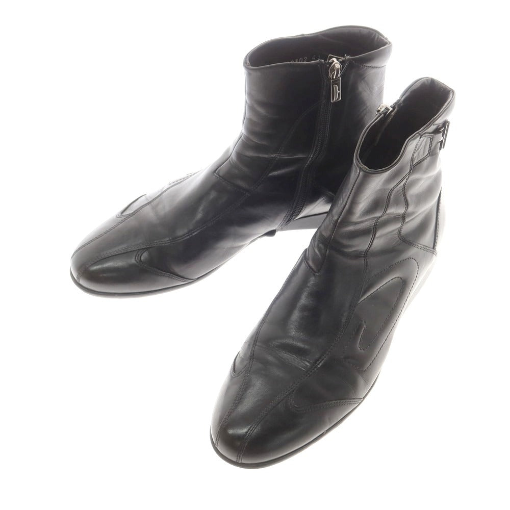 【中古】アルベルトガルディアーニ Alberto Guardiani レザー サイドジップブーツ ブラック【 41 】【 状態ランクB 】【 メンズ 】