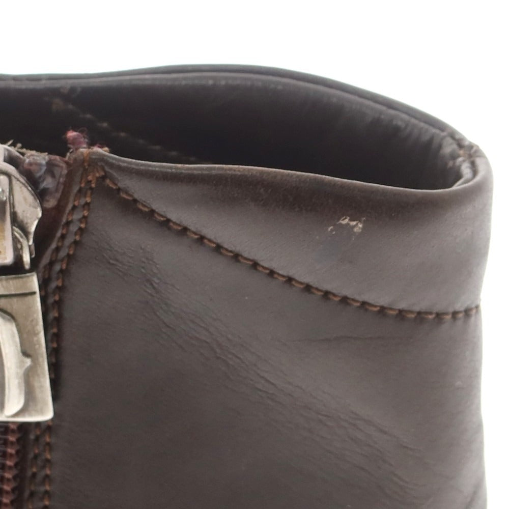 【中古】アルベルトガルディアーニ Alberto Guardiani レザー サイドジップブーツ ダークブラウン【 41 】【 状態ランクB 】【 メンズ 】