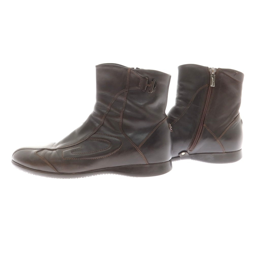 【中古】アルベルトガルディアーニ Alberto Guardiani レザー サイドジップブーツ ダークブラウン【 41 】【 状態ランクB 】【 メンズ 】