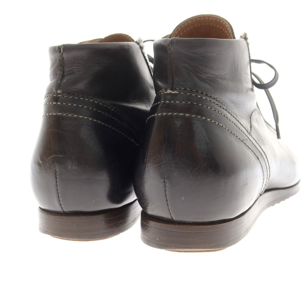 【中古】フランチェスケッティ FRANCESCHETTI レザー レースアップブーツ ブラック【 7 1/2位 】【 状態ランクC 】【 メンズ 】