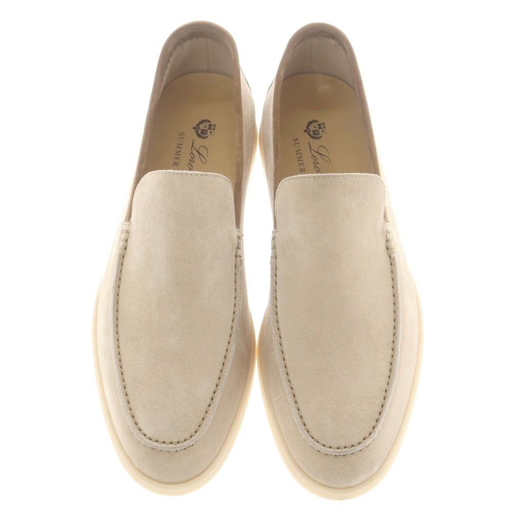 【中古】ロロピアーナ Loro Piana スエード Uチップヴァンプローファー ベージュ【 41 1/2 】【 状態ランクB 】【 メンズ 】