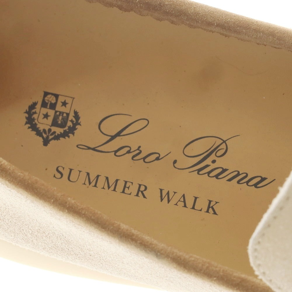 【中古】ロロピアーナ Loro Piana スエード Uチップヴァンプローファー ベージュ【 41 1/2 】【 状態ランクB 】【 メンズ 】