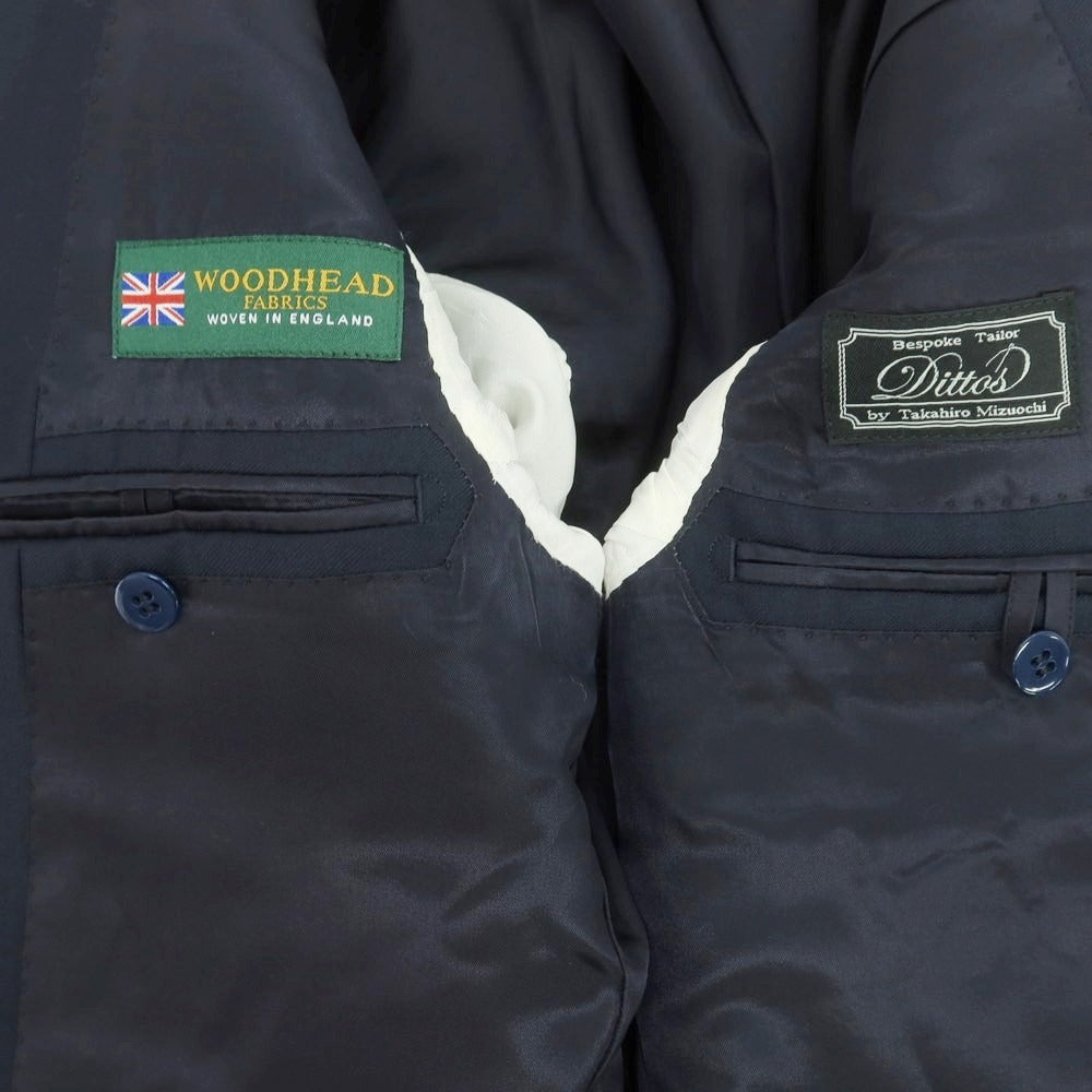 【中古】ディトーズ Dittos ツイルウール 2つボタンスーツ ダークネイビー【 表記なし(S位) 】【 状態ランクC 】【 メンズ 】