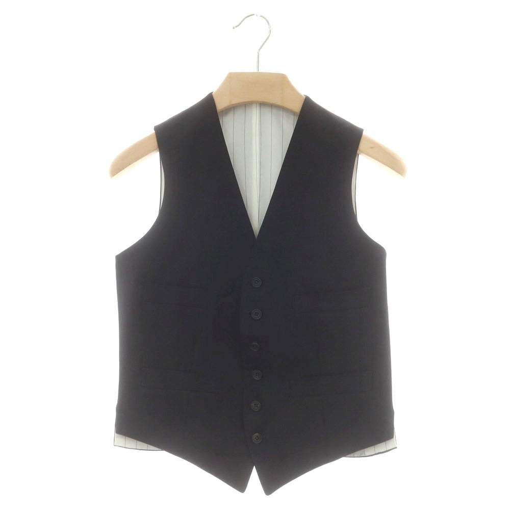 【中古】バタクハウスカット batak house cut ウールモヘヤ スリーピース 2つボタンスーツ ブラック【 表記なし(S位) 】【 状態ランクB 】【 メンズ 】