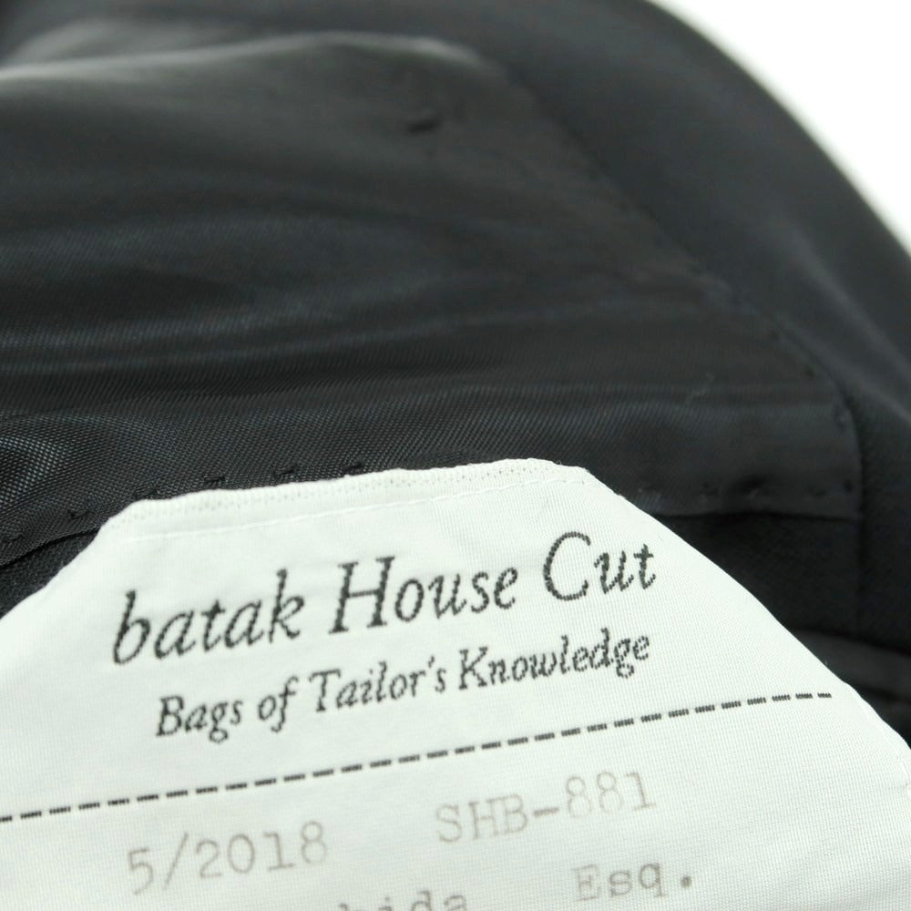 【中古】バタクハウスカット batak house cut ウールモヘヤ スリーピース 2つボタンスーツ ブラック【 表記なし(S位) 】【 状態ランクB 】【 メンズ 】