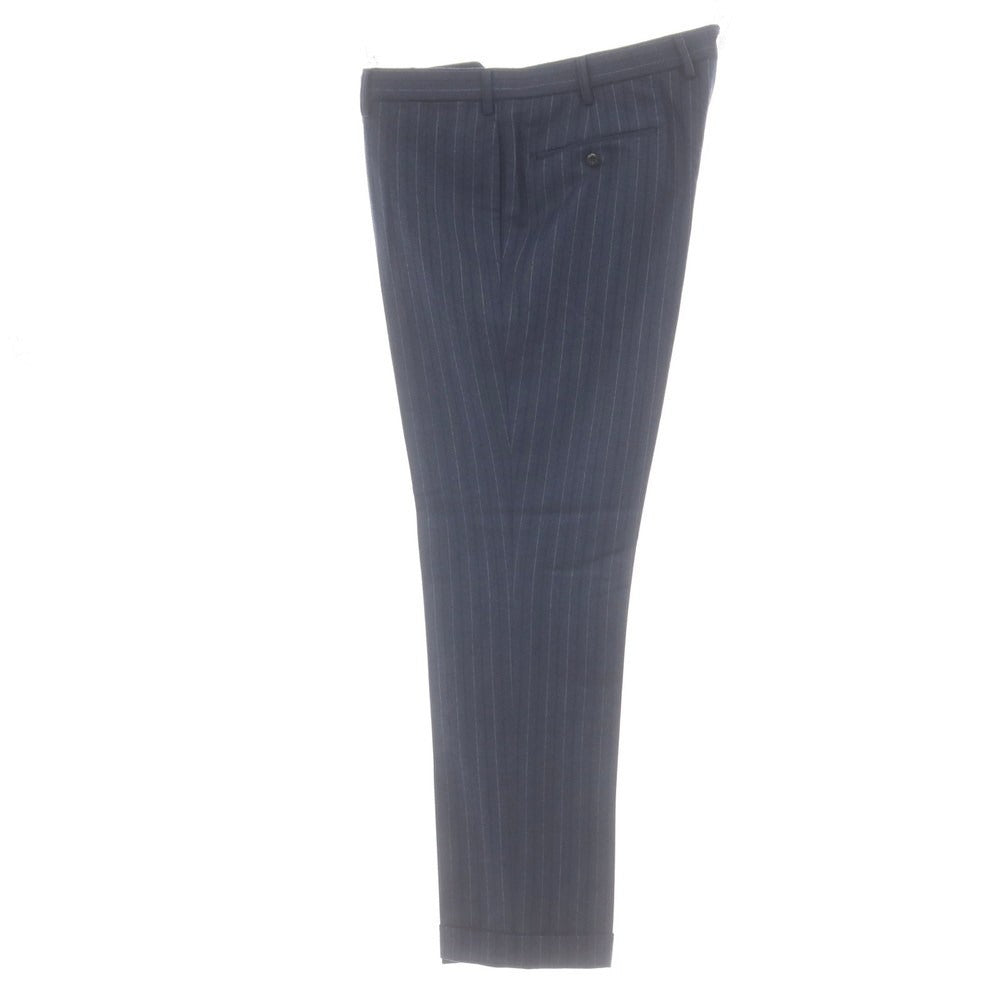 【中古】バーニーズニューヨーク BARNEYS NEWYORK ウール ストライプ 2つボタンスーツ ネイビー【 50 】【 状態ランクB 】【 メンズ 】