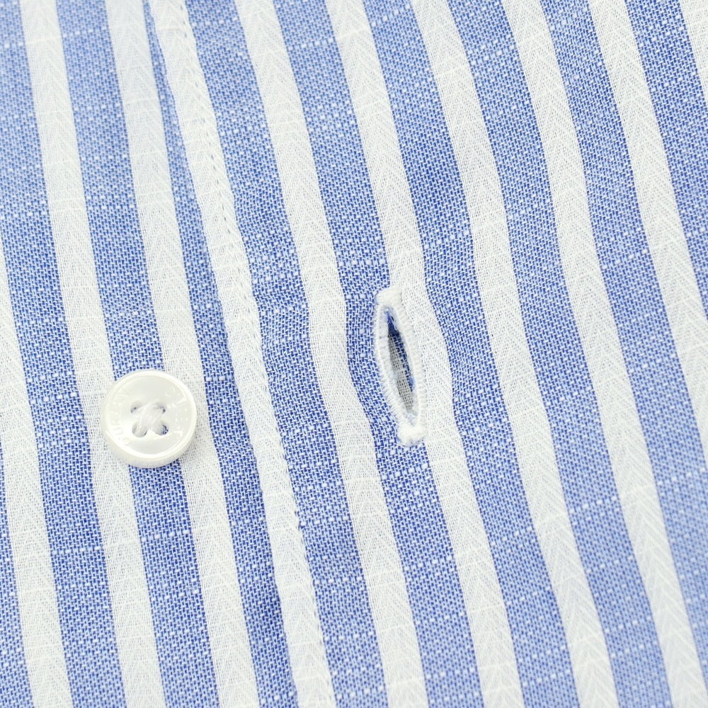 【中古】ダーバン D’URBAN コットン ストライプ 半袖シャツ ブルーxホワイト【サイズ43】【 状態ランクB 】【 メンズ 】