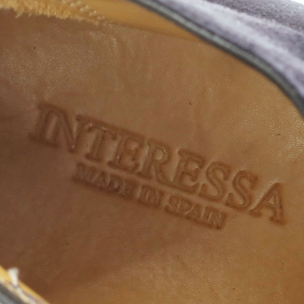 【中古】インテレッサ INTERESSA スエード シングルモンク ブーツ ネイビー【 9 】【 状態ランクB 】【 メンズ 】