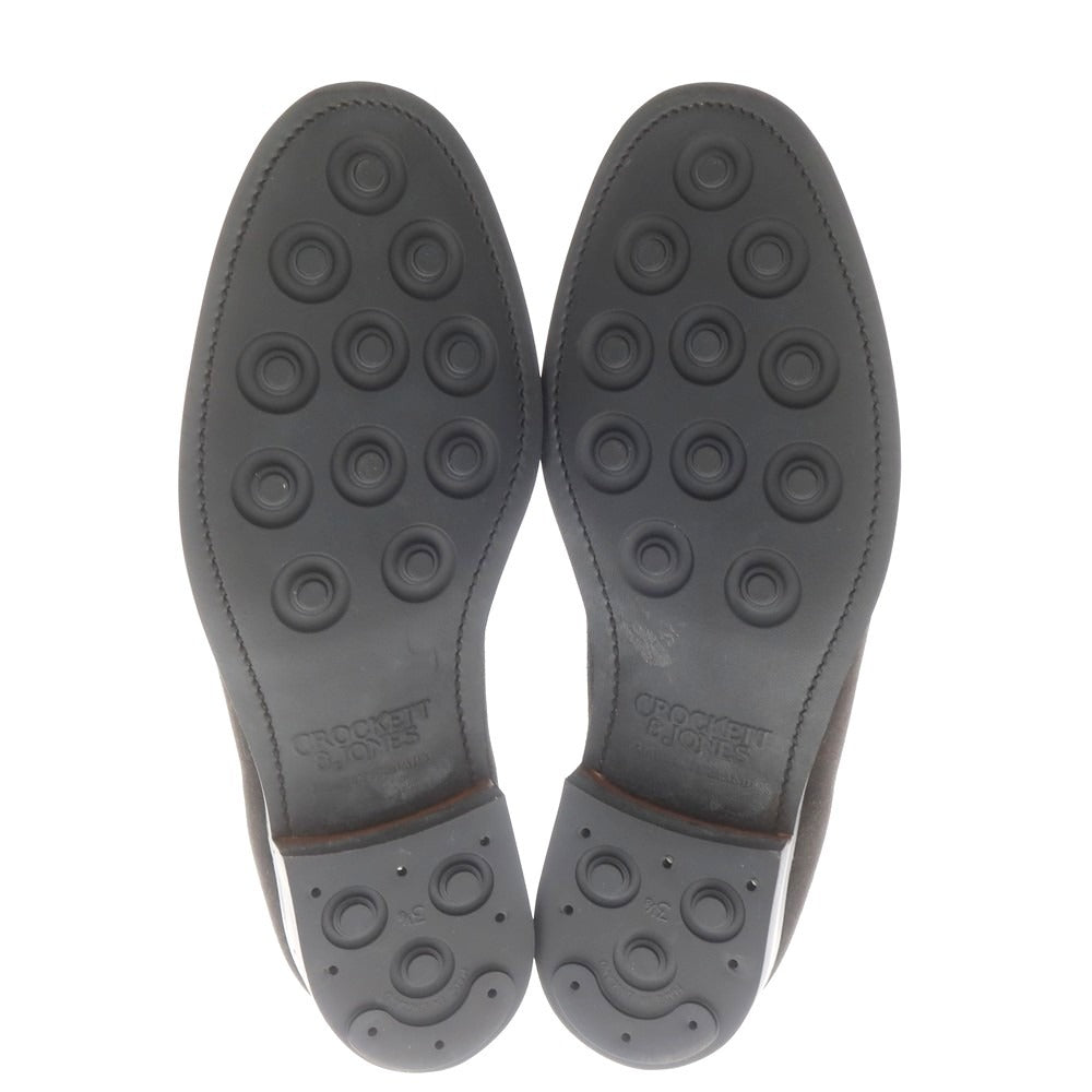 【中古】クロケットアンドジョーンズ CROCKETT&JONES ユナイテッドアローズ別注 BOSTON2 スエード ローファー ブラック【 7E 】【 状態ランクA 】【 メンズ 】
