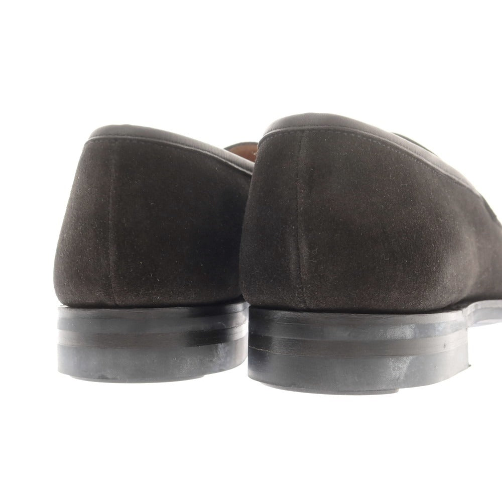 【中古】クロケットアンドジョーンズ CROCKETT&JONES ユナイテッドアローズ別注 BOSTON2 スエード ローファー ブラック【 7E 】【 状態ランクA 】【 メンズ 】