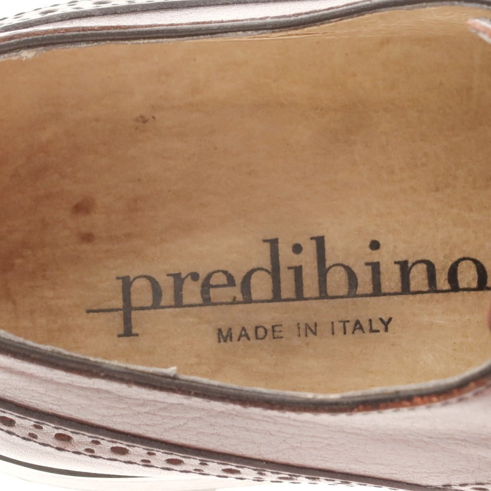 【中古】プレディビーノ PREDEIBINO ウイングチップ ドレスシューズ ブラウン【 40 】【 状態ランクB 】【 メンズ 】
