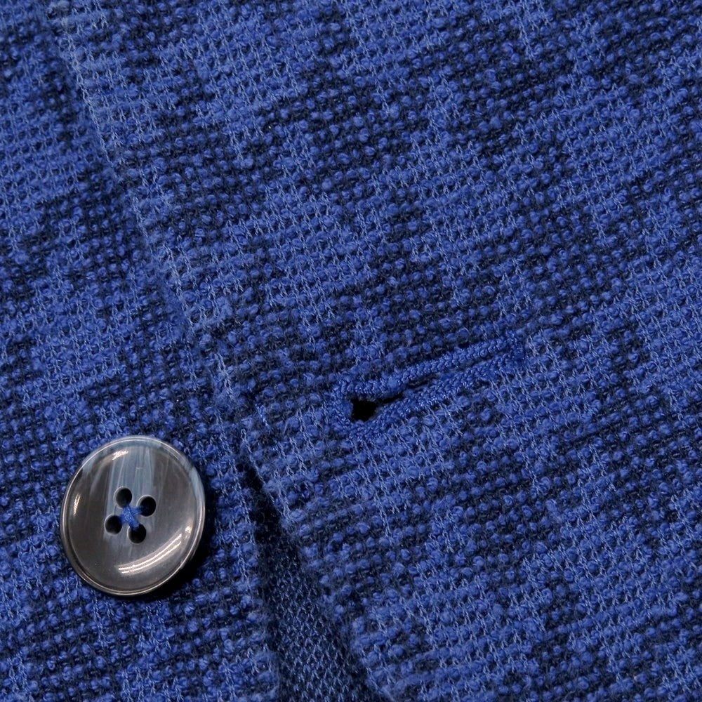 【中古】エルビーエム1911 L.B.M.1911 コットンナイロン ジャージー ハウンドトゥース 2B カジュアルジャケット ブルーxネイビー【 46 】【 状態ランクC 】【 メンズ 】