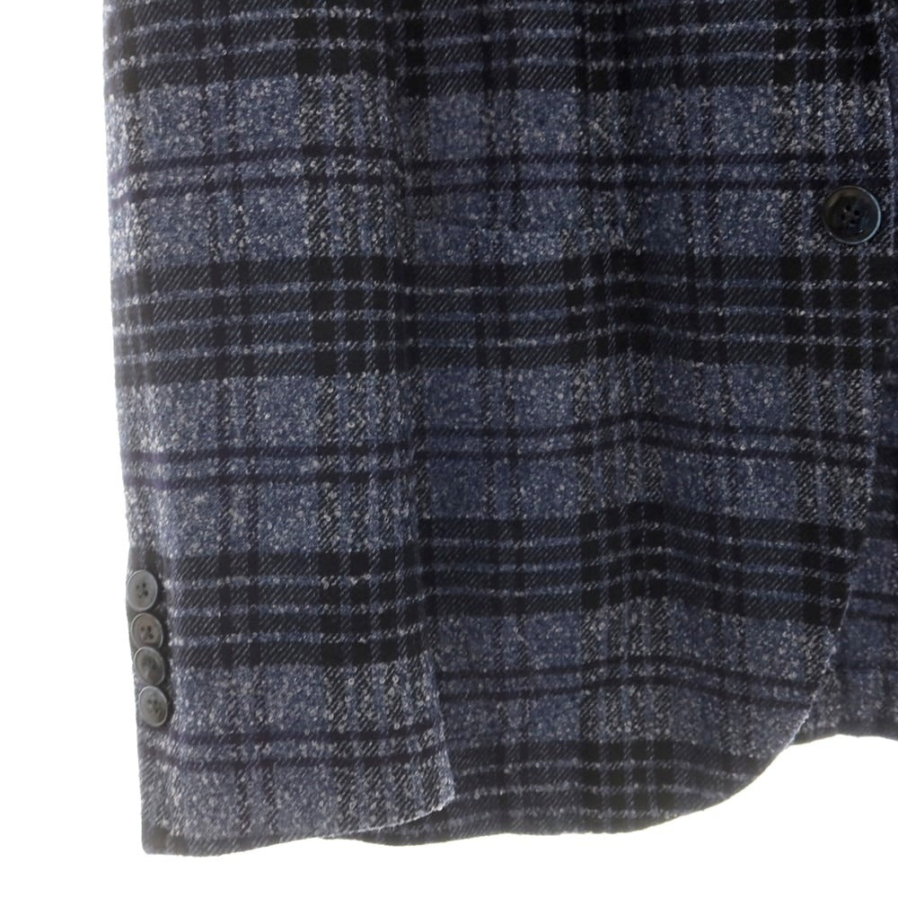 【中古】エルビーエム1911 L.B.M.1911 ウールポリエステル チェック カジュアルジャケット グレーネイビーxブラック【 46 】【 状態ランクB 】【 メンズ 】