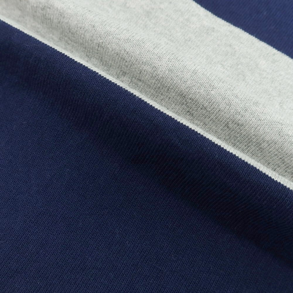 【中古】ポロ ラルフローレン Polo Ralph Lauren Big Fit Rugby Shirt ボーダー 長袖ラガーシャツ ネイビーxグレー【 L 】【 状態ランクA 】【 メンズ 】