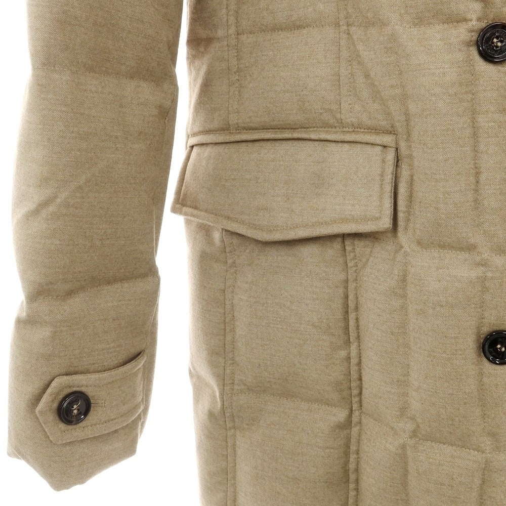 【中古】ムーレー MOORER ウールカシミヤ ダウンコート ベージュ【 50 】【 状態ランクB 】【 メンズ 】