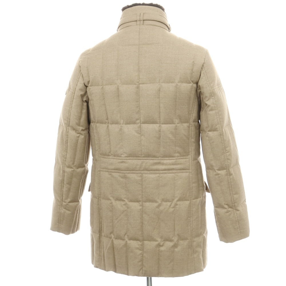【中古】ムーレー MOORER ウールカシミヤ ダウンコート ベージュ【 50 】【 状態ランクB 】【 メンズ 】