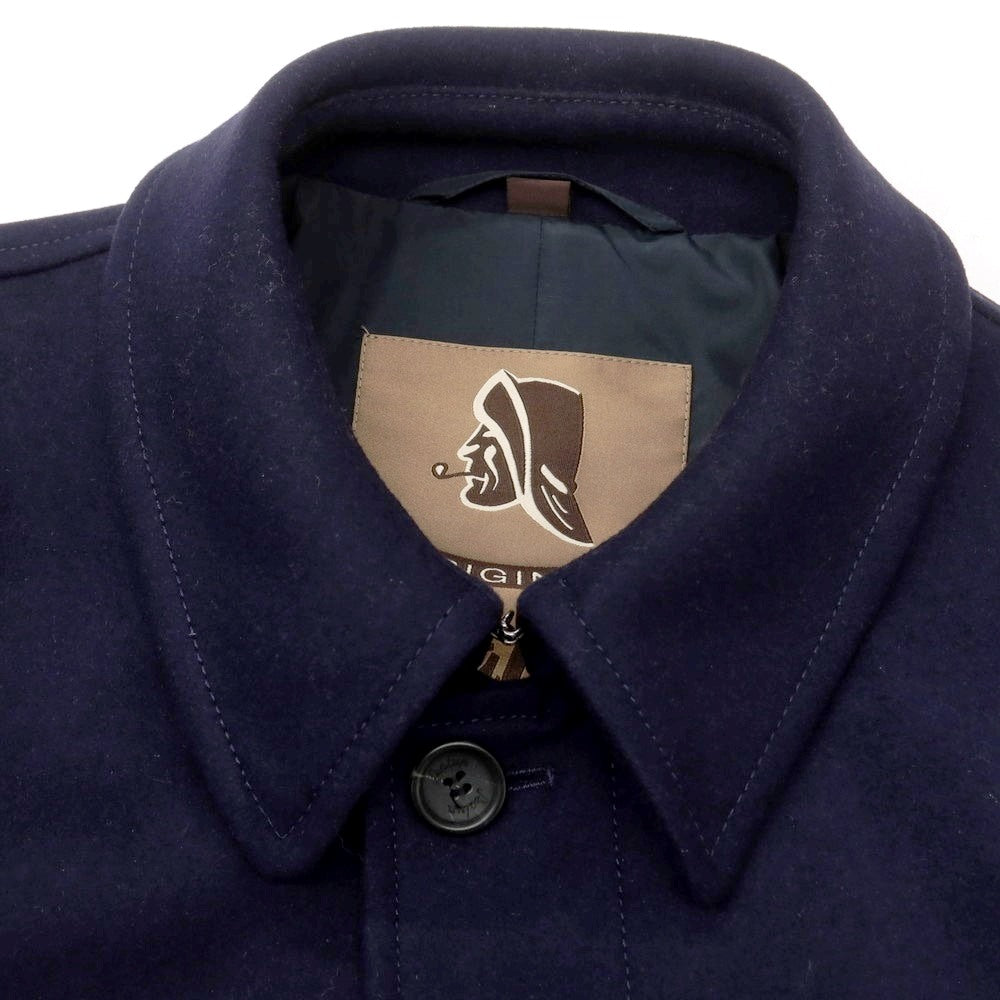 【中古】シーラップ Sealup ウール ステンカラーコート ネイビー【 50 】【 状態ランクA 】【 メンズ 】