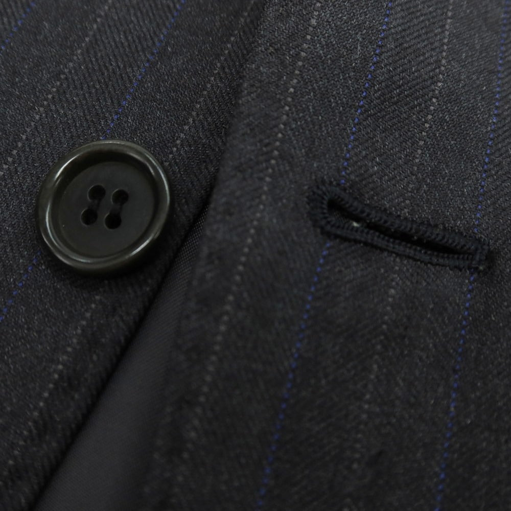 【中古】サルトリオ Sartorio ウール ストライプ 3つボタンスーツ チャコールグレー【 50 】【 状態ランクC 】【 メンズ 】