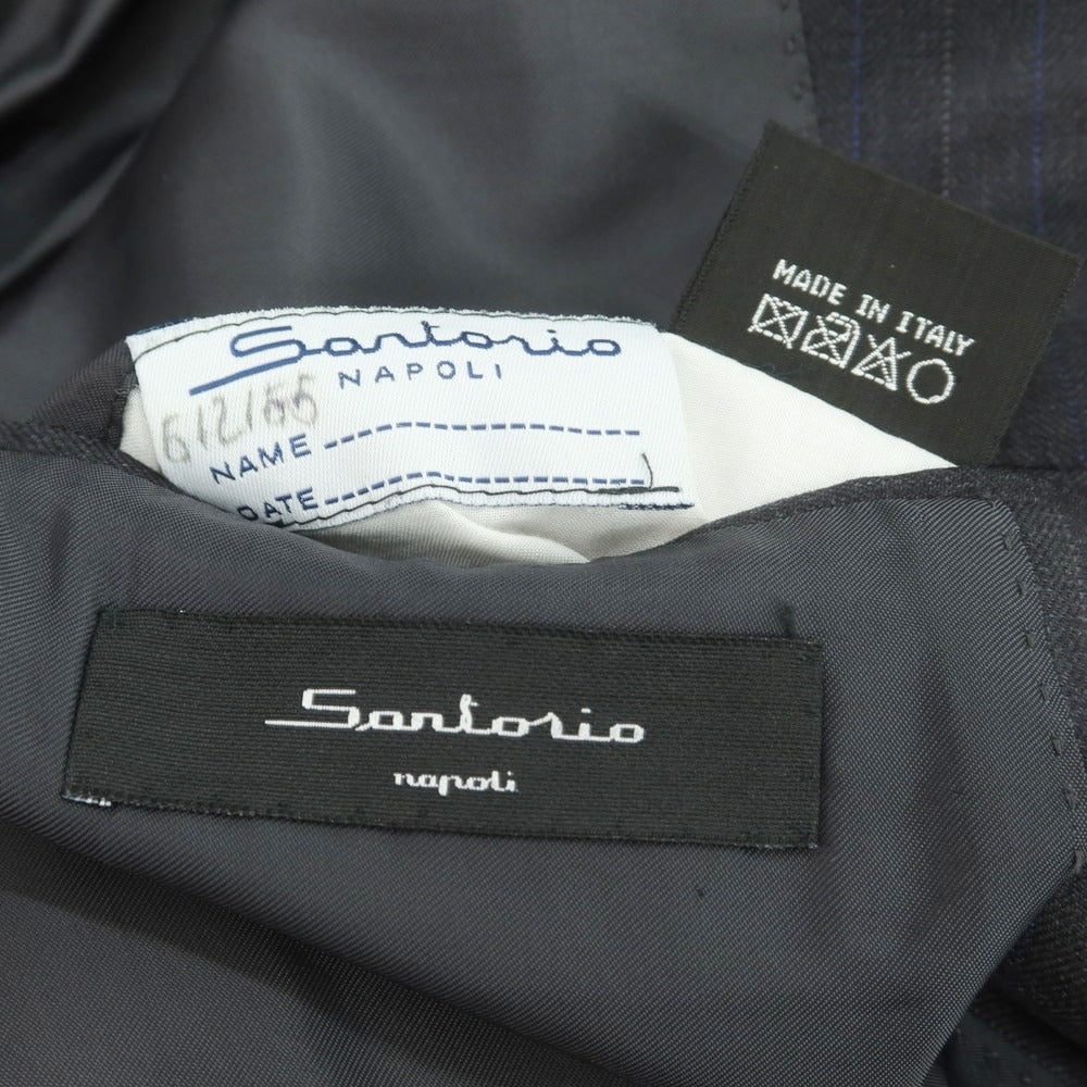 【中古】サルトリオ Sartorio ウール ストライプ 3つボタンスーツ チャコールグレー【 50 】【 状態ランクC 】【 メンズ 】