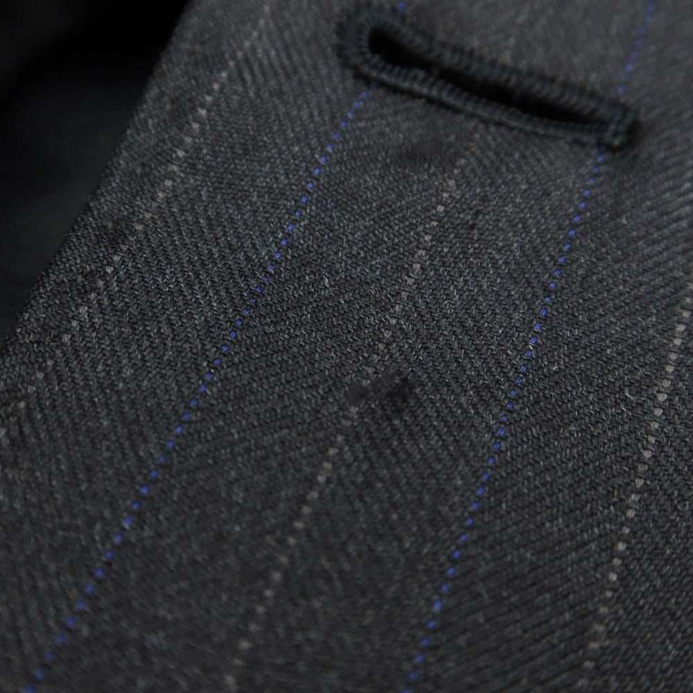 【中古】サルトリオ Sartorio ウール ストライプ 3つボタンスーツ チャコールグレー【 50 】【 状態ランクC 】【 メンズ 】