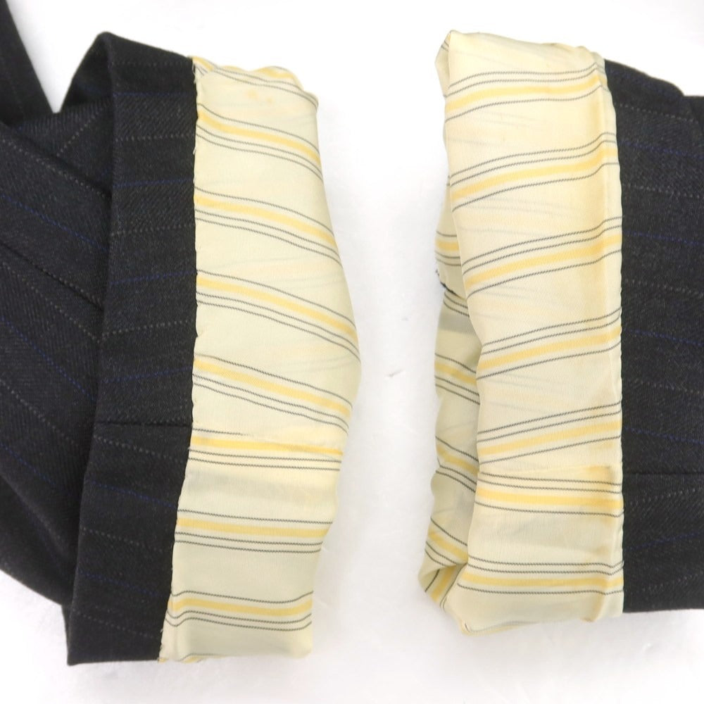 【中古】サルトリオ Sartorio ウール ストライプ 3つボタンスーツ チャコールグレー【 50 】【 状態ランクC 】【 メンズ 】