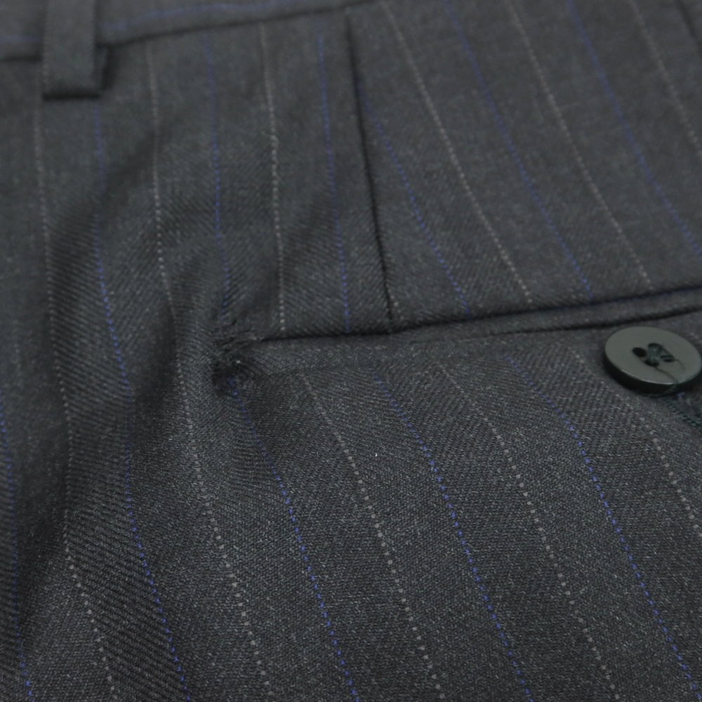 【中古】サルトリオ Sartorio ウール ストライプ 3つボタンスーツ チャコールグレー【 50 】【 状態ランクC 】【 メンズ 】