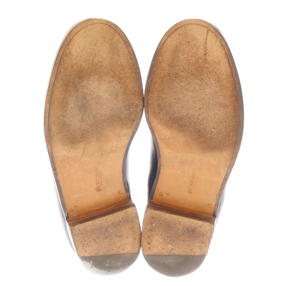 【中古】ジェイエムウエストン J.M WESTON 180 シグネチャーローファー ネイビー【 6 1/2 E 】【 状態ランクB 】【 メンズ 】
