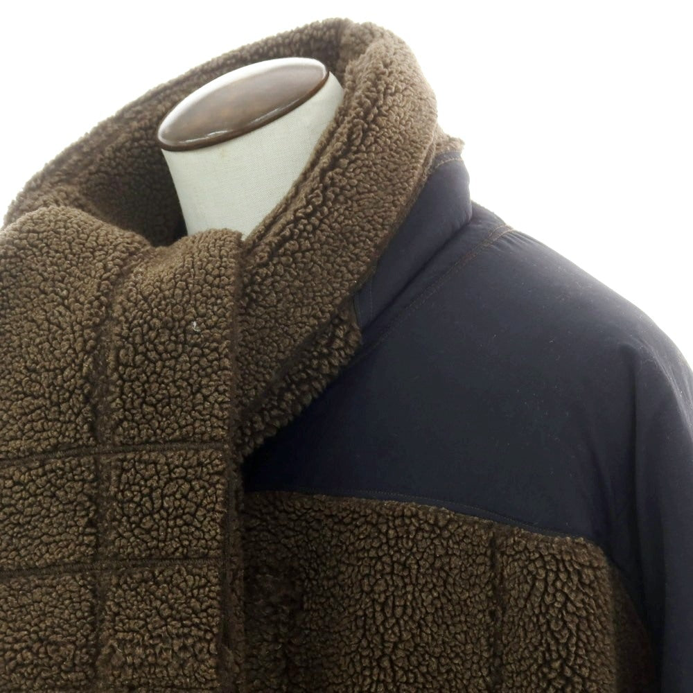 【中古】タクタク tac:tac マフラー付き 切り替え ボアジャケット ブルゾン ブラウンxブラック【 表記なし(L位) 】【 状態ランクB 】【 メンズ 】