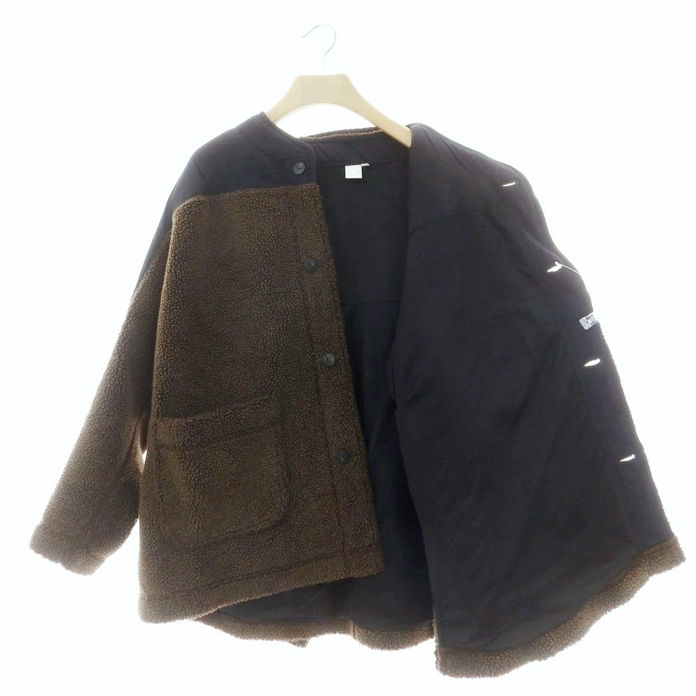 【中古】タクタク tac:tac マフラー付き 切り替え ボアジャケット ブルゾン ブラウンxブラック【 表記なし(L位) 】【 状態ランクB 】【 メンズ 】