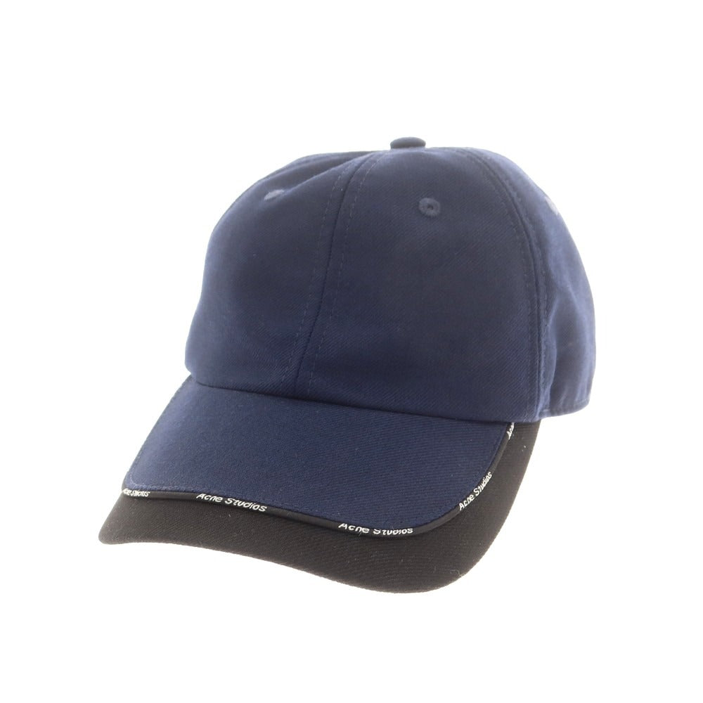 【中古】アクネストゥディオズ ACNE STUDIOS ポリエステルレーヨン キャップ ネイビー【 59cm 】【 状態ランクC 】【 メンズ 】