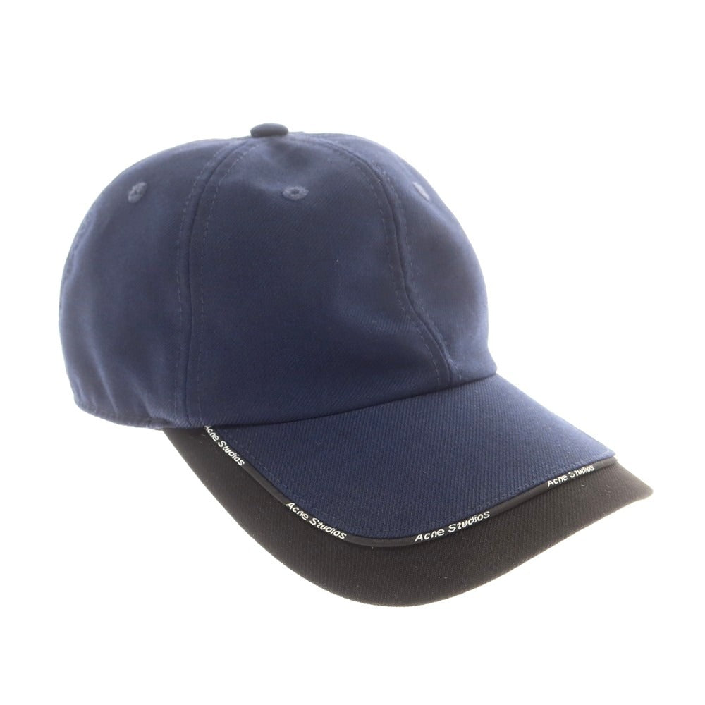 【中古】アクネストゥディオズ ACNE STUDIOS ポリエステルレーヨン キャップ ネイビー【 59cm 】【 状態ランクC 】【 メンズ 】