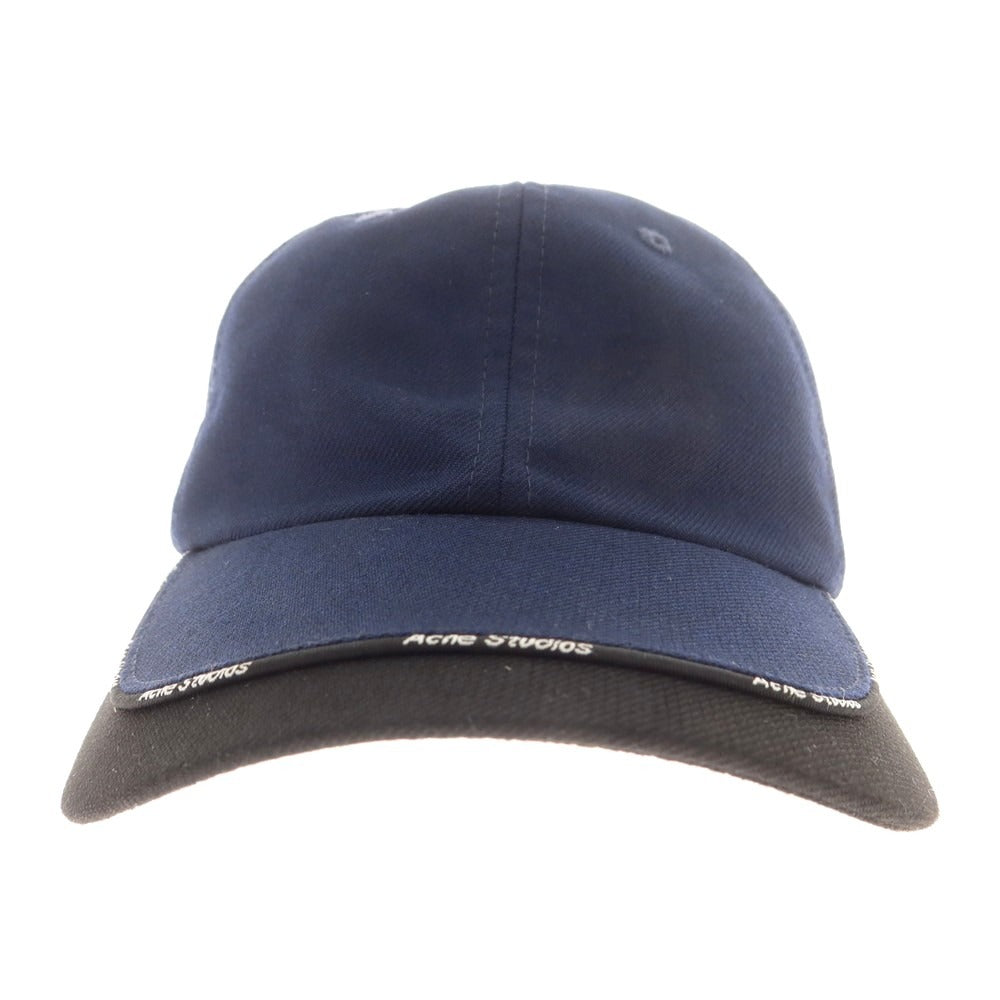 【中古】アクネストゥディオズ ACNE STUDIOS ポリエステルレーヨン キャップ ネイビー【 59cm 】【 状態ランクC 】【 メンズ 】